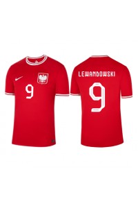 Polen Robert Lewandowski #9 Voetbaltruitje Uit tenue WK 2022 Korte Mouw